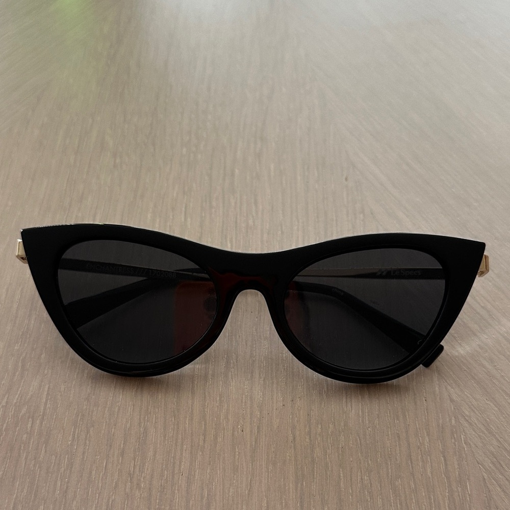 Le Specs Black Cat-Eye Sunglasses